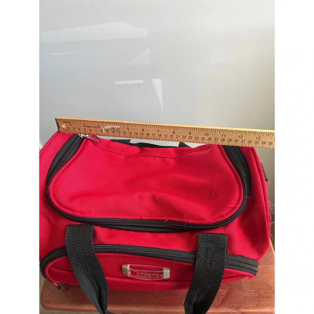 Delsey Red Duffel Bag Unisex